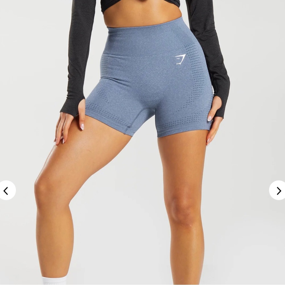 Gymshark Vital Seamless Shorts - Small grey blue